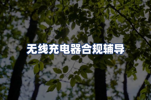 无线充电器合规辅导